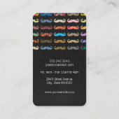 Kleurrijke snorren patroon lederen patroon visitekaartje (Achterkant)