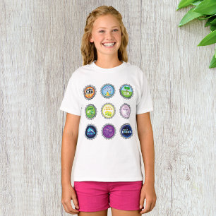 Kleurrijke Soda Bottle Petten T-shirt