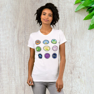 Kleurrijke Soda Bottle Petten T-shirt