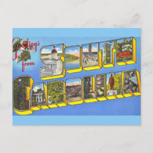 Kleurrijke South Carolina Groet Briefkaart