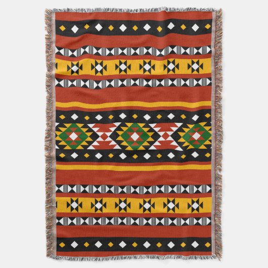 Kleurrijke Southwestern Tribal Geweven Gooi Deken (Voorkant Verticaal)