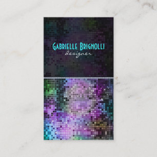 Kleurrijke Sparkles & Glitter Patroon 2 Visitekaartje