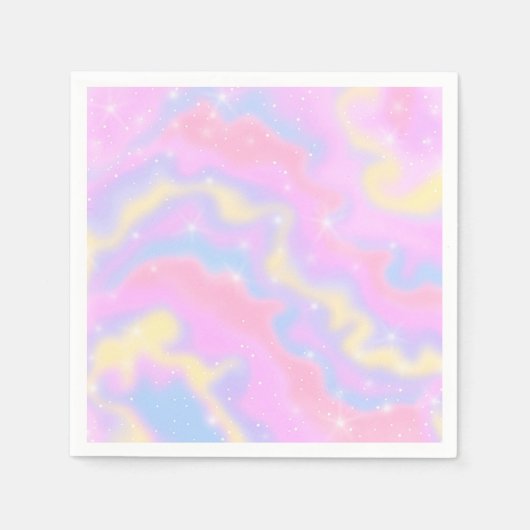 Kleurrijke Sparkles Rainbow Servet (Voorkant)