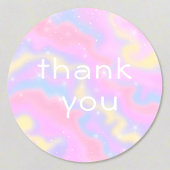 Kleurrijke Sparkles Regenboog Dank u Ronde Sticker