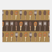 Kleurrijke Spatel Koken Keuken Eetkamer Inpakpapier Vel (Voorkant)