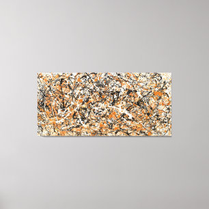 KLEURRIJKE SPATPLAAT XIV - Action painting -Abstra Canvas Afdruk