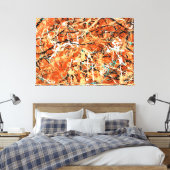 KLEURRIJKE SPATPLAAT XLVII - Action painting - Canvas Afdruk (Insitu (Slaapkamer))