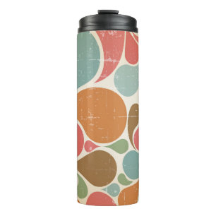 Kleurrijke spatten: Abstract retro patroon. Thermosbeker