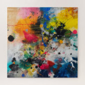 Kleurrijke spatten Abstracte kunst Legpuzzel (Horizontaal)