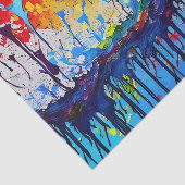 Kleurrijke spatten van olieverf tissuepapier (Detail)