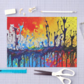 Kleurrijke spatten van olieverf tissuepapier (Craft)