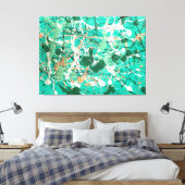 KLEURRIJKE SPATTLIV - Action painting -Abstract- Canvas Afdruk (Insitu (Slaapkamer))