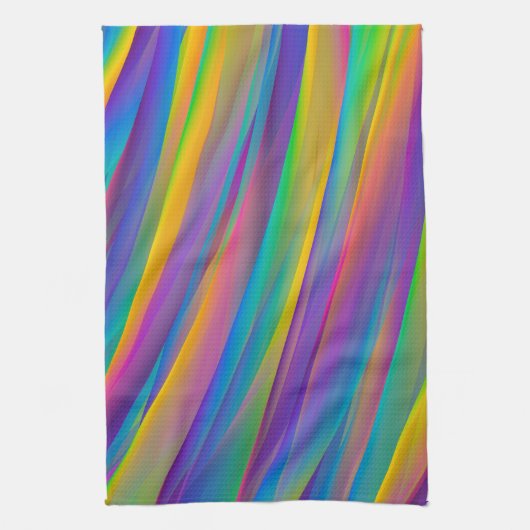 Kleurrijke spectrumgolven | keukenhanddoek (Verticaal)