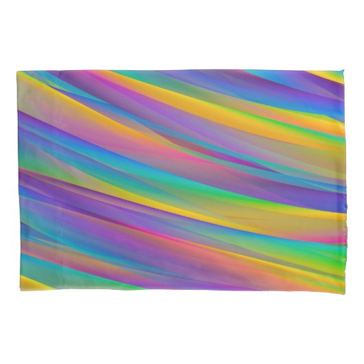 Kleurrijke spectrumgolven | Kussensloop (Voorkant-Links)