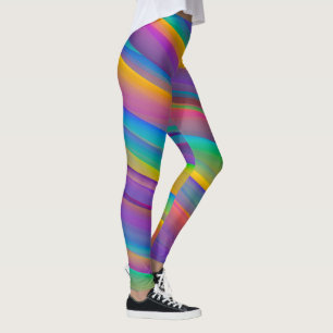 Kleurrijke  spectrumgolven   Leggings