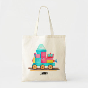 Kleurrijke Speelgoed Train voor kinderen Tote Bag