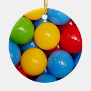 Kleurrijke speeltuinballen keramisch ornament