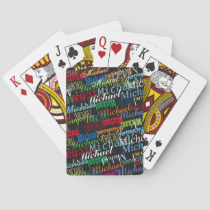 Kleurrijke spelersnaam custom Michael Pokerkaarten