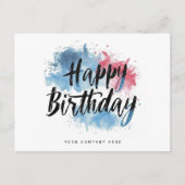 Kleurrijke Spetter Gelukkige Verjaardag Zakelijk Briefkaart (Voorkant)