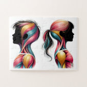 Kleurrijke Spier Anatomie Kunst – Kinderen Silhoue Legpuzzel (Horizontaal)