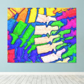 Kleurrijke Spine Art verpakt Canvas (Insitu (Houten vloer))