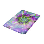 Kleurrijke spiraalvormige ronde vormen Abstracte f Badmat (Gekanteld)