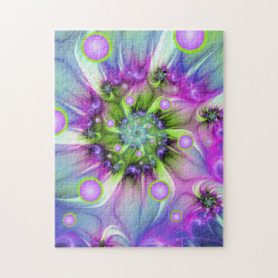 Kleurrijke spiraalvormige ronde vormen Abstracte f Legpuzzel