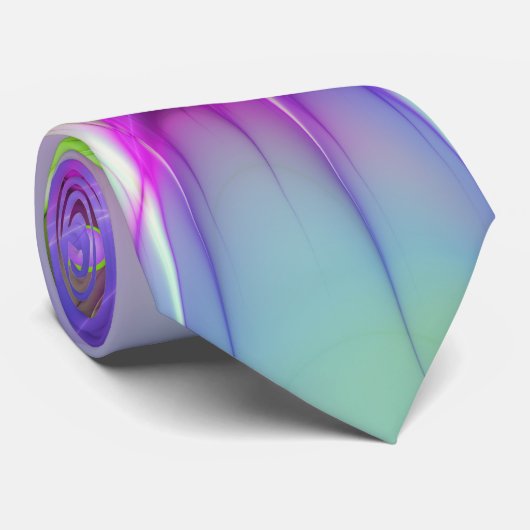 Kleurrijke spiraalvormige ronde vormen Abstracte f Stropdas (Opgerold)