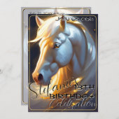 Kleurrijke Spirit Pony 69 Verjaardagsuitnodiging Kaart (Voorkant / Achterkant)