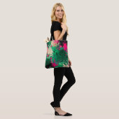 Kleurrijke Splatter Paint Art Canvas tas (Op model)