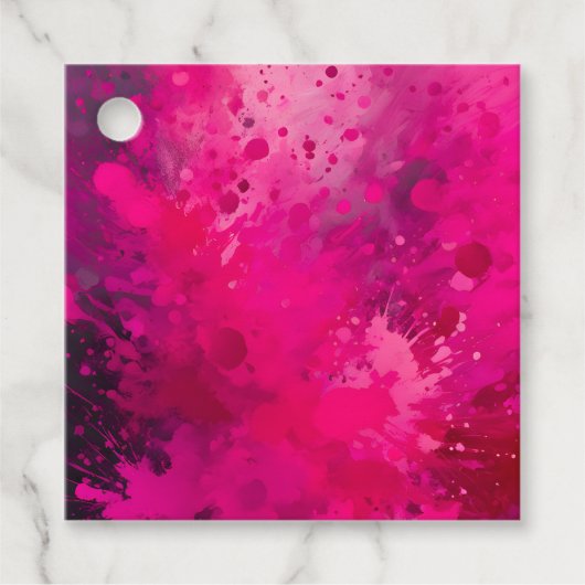 Kleurrijke Splatter Paint Art Gift Labels (Voorkant)