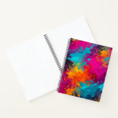 Kleurrijke Splatter Paint Art Spiral Notitieboek (Binnen)