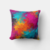 Kleurrijke Splatter Paint Art Square Sierkussen (Voorkant)