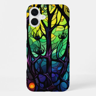 KLEURRIJKE SPOOKACHTIGE HALLOWEEN BOOM iPhone 16 PLUS HOESJE