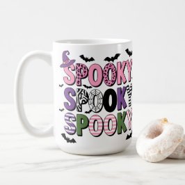 Kleurrijke Spooky Halloween Schattigee Heks Pet &  Koffiemok