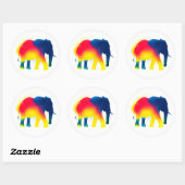 Kleurrijke Spray Paint Elephant Silhouette Sticker (Vel)