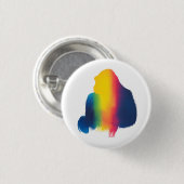 Kleurrijke Spray Paint Gorilla Ronde Button (Voorkant /achterkant)