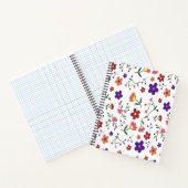 Kleurrijke Spring Flower Waterverf Pattern Notitieboek (Binnen)