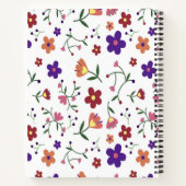 Kleurrijke Spring Flower Waterverf Pattern Notitieboek (Achterkant)