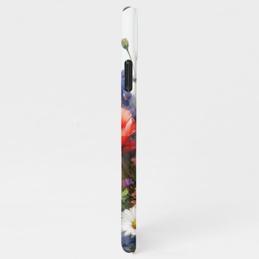 Kleurrijke Spring Wildflower Floral Waterverf Art iPhone Hoesje (Rechterkant)