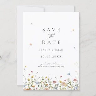 Kleurrijke Spring Wildflower Meadow Garden Foto Save The Date