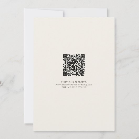 Kleurrijke Spring Wildflower Meadow Garden QR-code Save The Date (Achterkant)