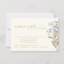 Kleurrijke Spring Wildflower Meadow Gold Wedding