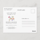 Kleurrijke Spring Wildflower Meadow Save the Date Briefkaart (Achterkant)
