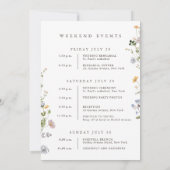 Kleurrijke Spring Wildflower Weekend Evenementen P Kaart (Achterkant)