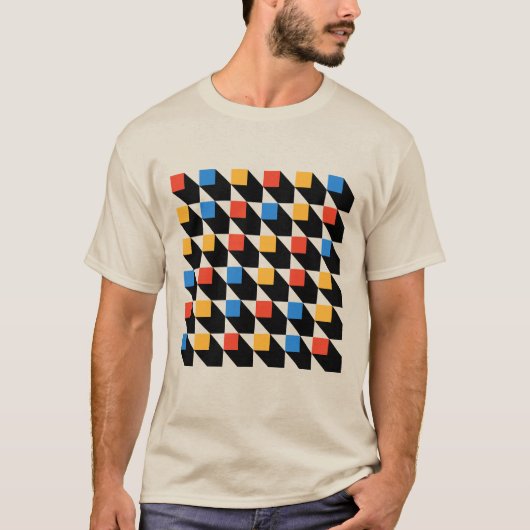 Kleurrijke Squares T-shirt (Voorkant)