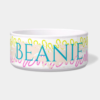 Kleurrijke Squiggly Lines Pet Bowl Voerbakje