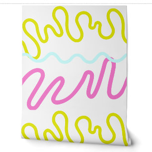 Kleurrijke Squiggly Lines Wallpaper Behang