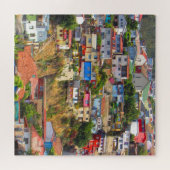 kleurrijke stad legpuzzel (Horizontaal)