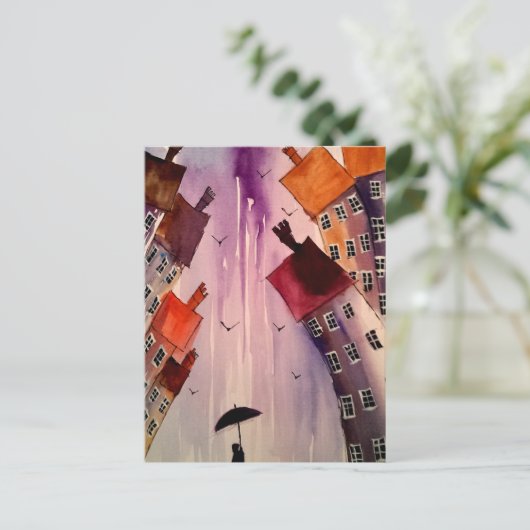 Kleurrijke stadkunst # 3 briefkaart (Staand voorkant)